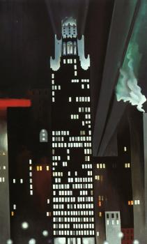喬治亞 奧基夫 The Radiator Building at Night- New York